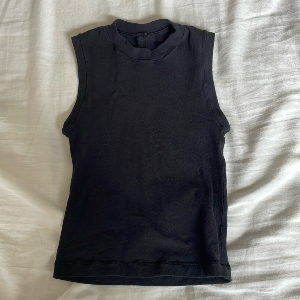 Skims - Cotton Jersey Mock Neck Tank